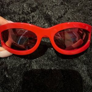 Bottega red sunglasses